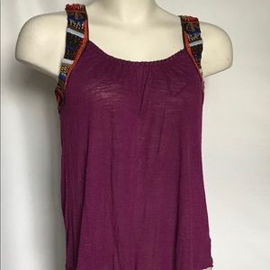 FREE PEOPLE LUSH PURPLE TOP WITH DETAIL